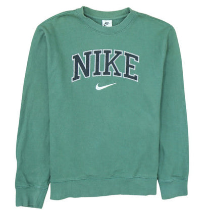 Nike Men's Green Embroidered Logo Pullover Sweatshirt Size S