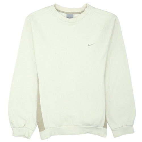 Nike Men's Ivory Pullover Sweatshirt S Crew Neck Fleece