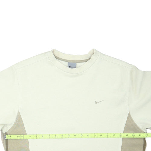 Nike Men's Ivory Pullover Sweatshirt S Crew Neck Fleece