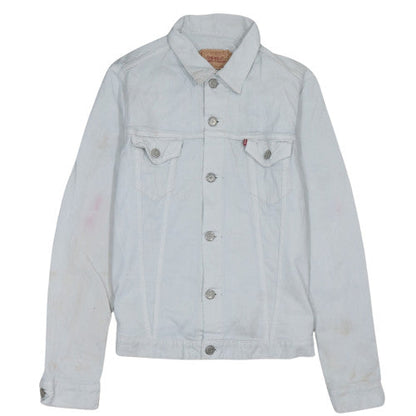 Levi Strauss Women's White Denim Jacket M Button-Up Casual Style