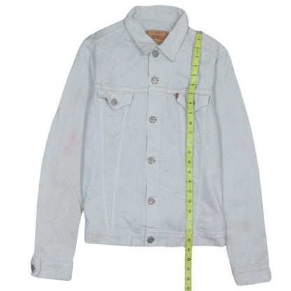 Levi Strauss Women's White Denim Jacket M Button-Up Casual Style