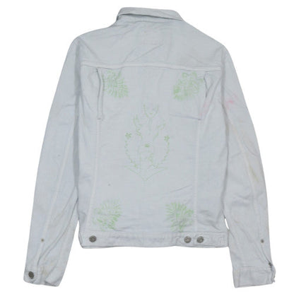 Levi Strauss Women's White Denim Jacket M Button-Up Casual Style