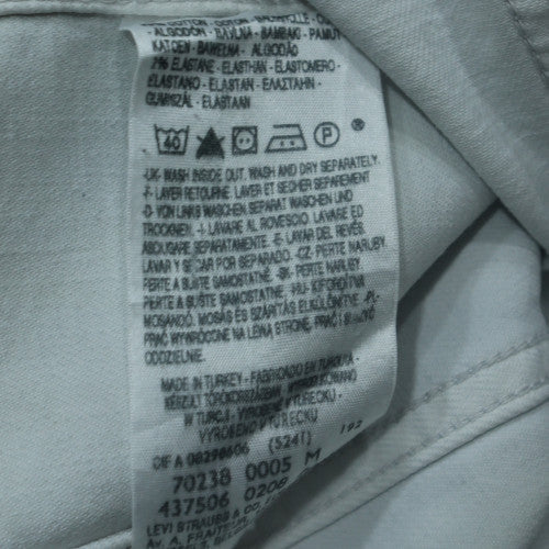 Levi Strauss Women's White Denim Jacket M Button-Up Casual Style