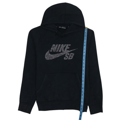 Nike SB Men's Black Pullover Hoodie M Fleece Logo Skate Sweatshirt