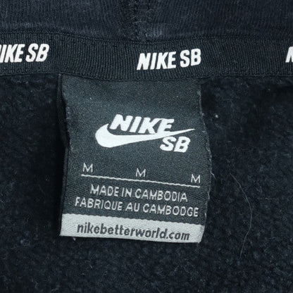 Nike SB Men's Black Pullover Hoodie M Fleece Logo Skate Sweatshirt
