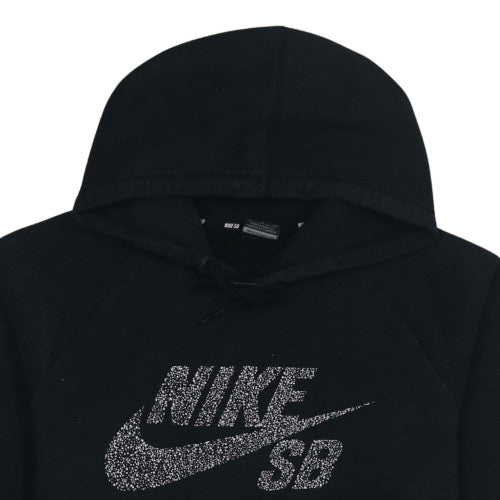 Nike SB Men's Black Pullover Hoodie M Fleece Logo Skate Sweatshirt