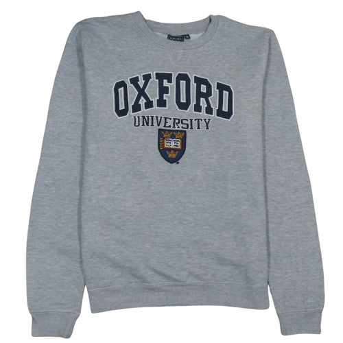 Oxford University Men's Grey Medium Crew Neck Pullover Sweatshirt