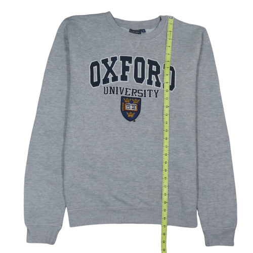 Oxford University Men's Grey Medium Crew Neck Pullover Sweatshirt