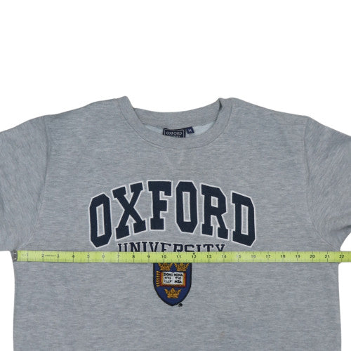 Oxford University Men's Grey Medium Crew Neck Pullover Sweatshirt