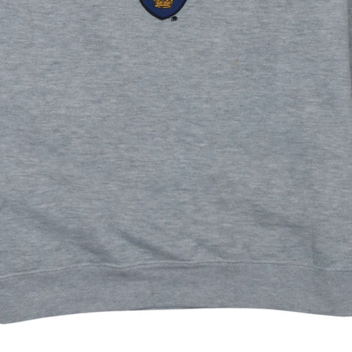 Oxford University Men's Grey Medium Crew Neck Pullover Sweatshirt