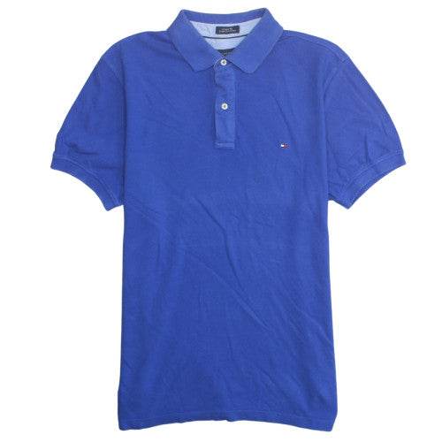 Tommy Hilfiger Men's Blue Cotton Slim Fit Polo Shirt Size L