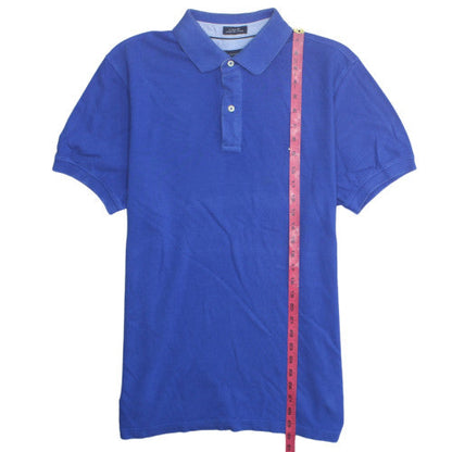 Tommy Hilfiger Men's Blue Cotton Slim Fit Polo Shirt Size L