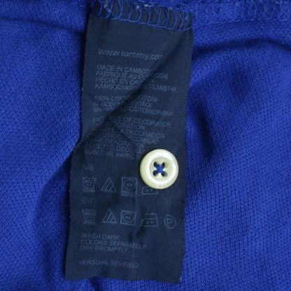 Tommy Hilfiger Men's Blue Cotton Slim Fit Polo Shirt Size L