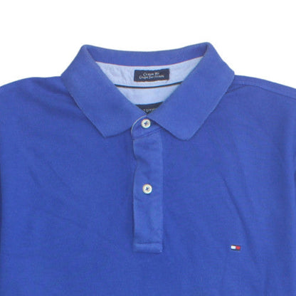Tommy Hilfiger Men's Blue Cotton Slim Fit Polo Shirt Size L