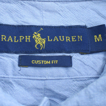 Ralph Lauren Men's Light Blue Cotton Button-Up Casual Shirt M