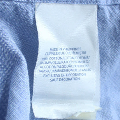 Ralph Lauren Men's Light Blue Cotton Button-Up Casual Shirt M
