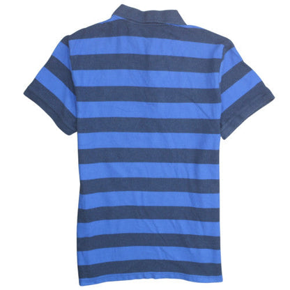 Nike Men's Blue Striped Polo Shirt XL Cotton Casual Classic Fit