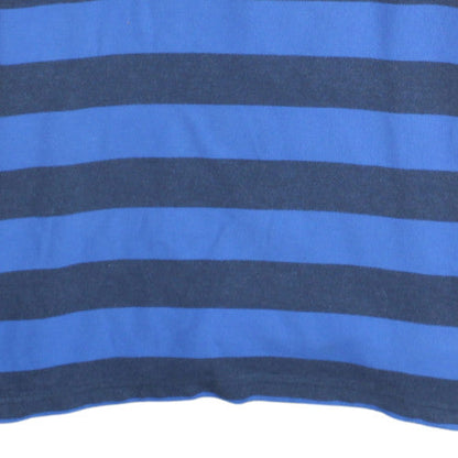 Nike Men's Blue Striped Polo Shirt XL Cotton Casual Classic Fit