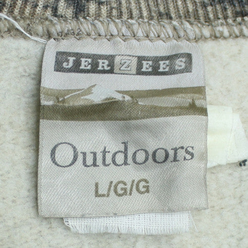 Jerzees Outdoors Men's Green Camouflage Crew Neck Sweatshirt Size L