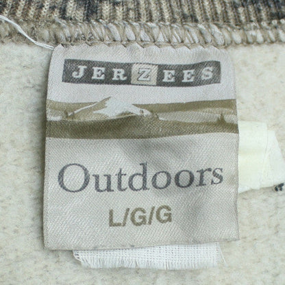 Jerzees Outdoors Men's Green Camouflage Crew Neck Sweatshirt Size L