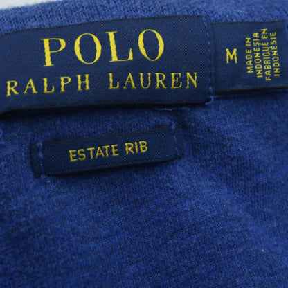 Ralph Lauren Men's Blue Cotton Half Zip Collared Jumper M