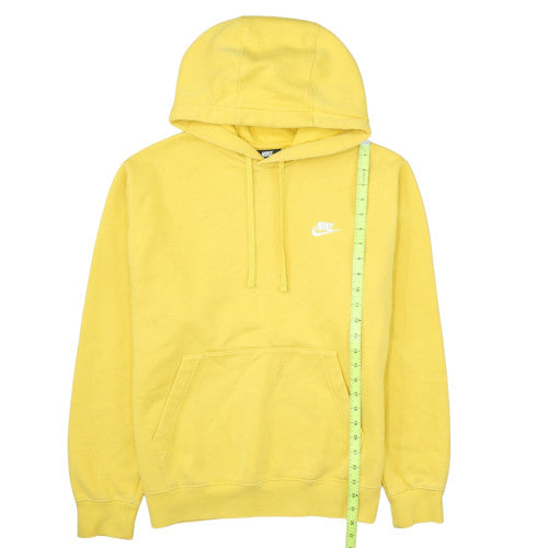 Nike Men's Yellow Pullover Hoodie M Logo Fleece Sweatshirt