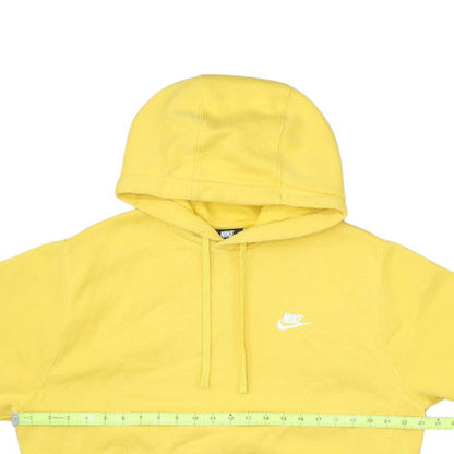 Nike Men's Yellow Pullover Hoodie M Logo Fleece Sweatshirt