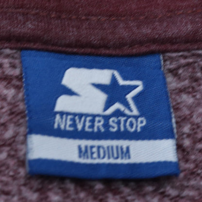Starter Men's Red Pullover Hoodie Medium Fleece Logo Sportswear