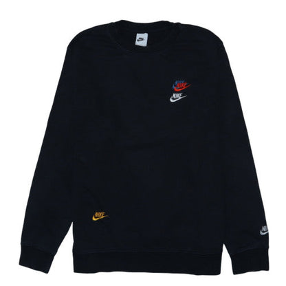 Nike Men's Black XL Crew Neck Embroidered Logo Sweatshirt