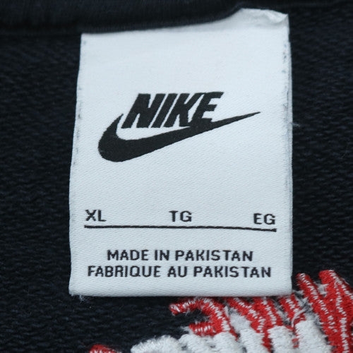 Nike Men's Black XL Crew Neck Embroidered Logo Sweatshirt