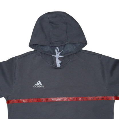 Adidas Men's Grey Pullover Hoodie Regular Fit Size M