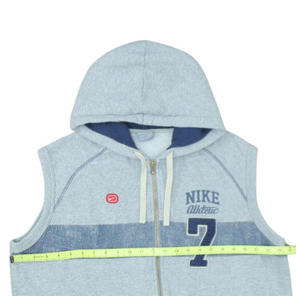 Nike Men’s Grey Sleeveless Full Zip Hoodie Vest XL Sports Athletic