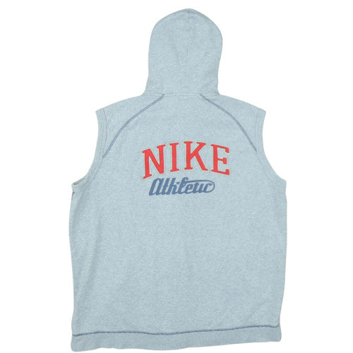 Nike Men’s Grey Sleeveless Full Zip Hoodie Vest XL Sports Athletic