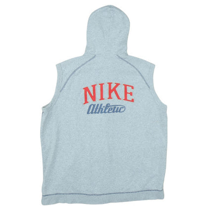 Nike Men’s Grey Sleeveless Full Zip Hoodie Vest XL Sports Athletic