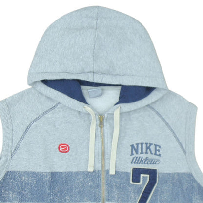 Nike Men’s Grey Sleeveless Full Zip Hoodie Vest XL Sports Athletic