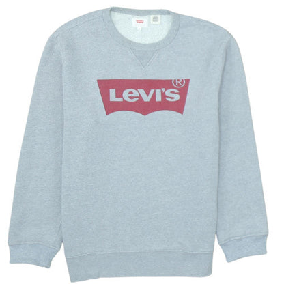 Levi's Men's Grey Logo Crew Neck Sweatshirt Size M