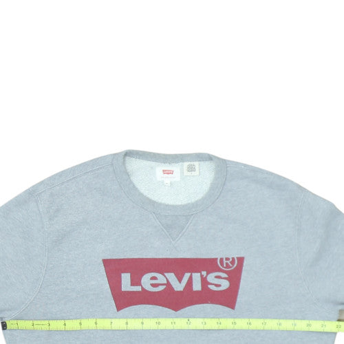 Levi's Men's Grey Logo Crew Neck Sweatshirt Size M