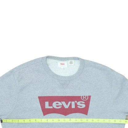 Levi's Men's Grey Logo Crew Neck Sweatshirt Size M