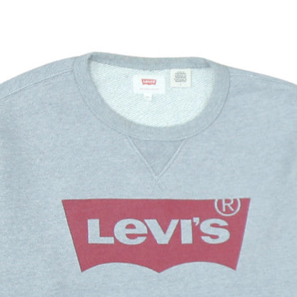 Levi's Men's Grey Logo Crew Neck Sweatshirt Size M