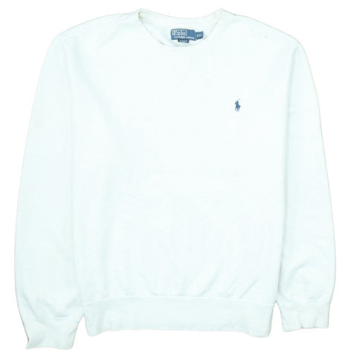 Ralph Lauren Men’s White 2XL Pullover Crew Neck Sweatshirt