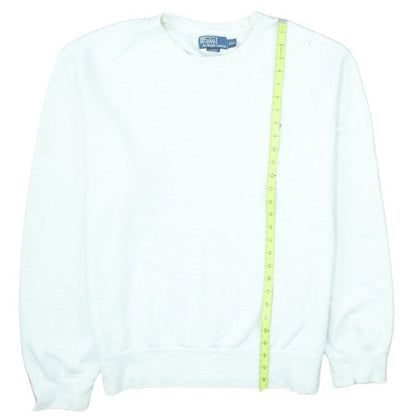 Ralph Lauren Men’s White 2XL Pullover Crew Neck Sweatshirt