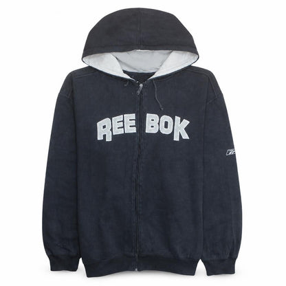 Reebok Men's Black Full Zip Hoodie L Sports Fleece Sweatshirt
