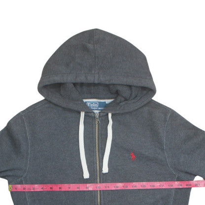 Polo Ralph Lauren Men's Grey Full Zip Hoodie Small Cotton Blend