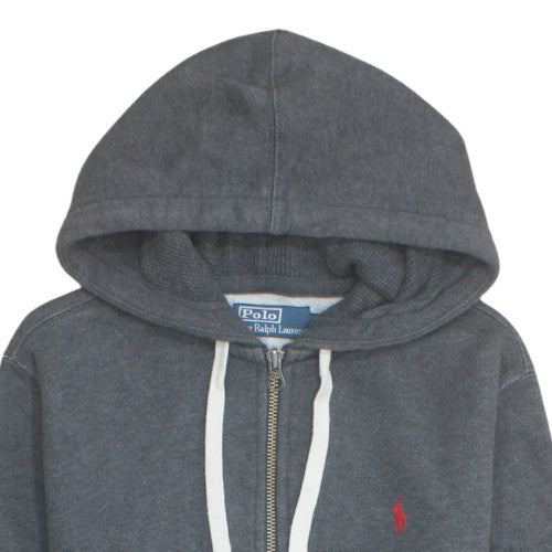 Polo Ralph Lauren Men's Grey Full Zip Hoodie Small Cotton Blend
