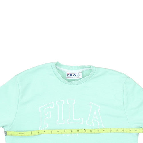 Fila Men's Green XS Pullover Sweatshirt Crew Neck Logo Sportswear