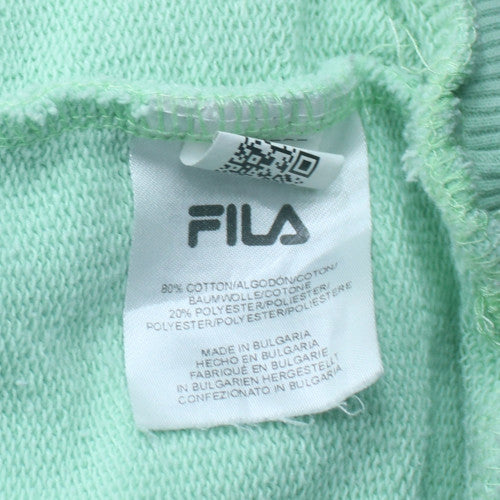 Fila Men's Green XS Pullover Sweatshirt Crew Neck Logo Sportswear