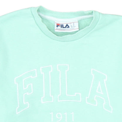 Fila Men's Green XS Pullover Sweatshirt Crew Neck Logo Sportswear
