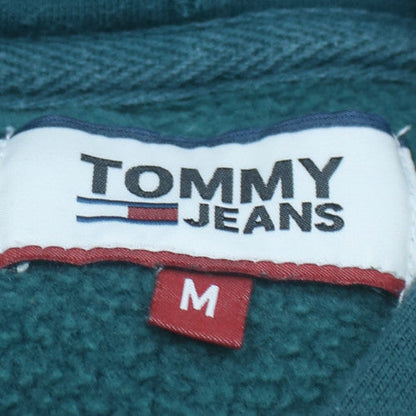 Tommy Jeans Men's Blue Pullover Hoodie M Logo Fleece Sweatshirt