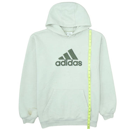 Adidas Men's White Pullover Hoodie Size M Fleece Sportswear