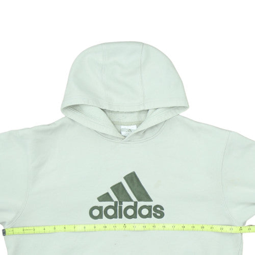 Adidas Men's White Pullover Hoodie Size M Fleece Sportswear